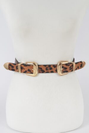 Leopard Three Pieces Metal Buckle Belt