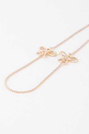 Double Ribbon Chain Necklace