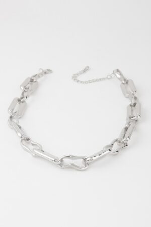 Shiny Hammered Chain Necklace