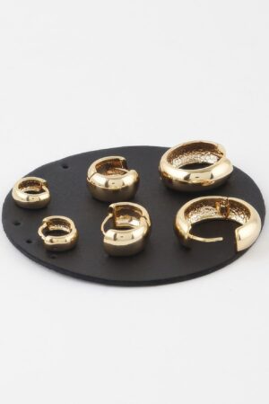 Bulky Hoop Earrings Set