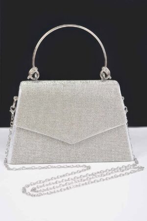 Rhinestone Metal Handle Bag