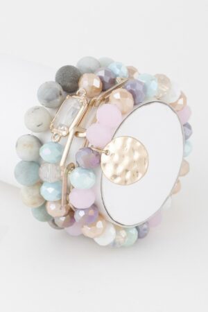 Multi Stone Crystal Beaded Bracelet