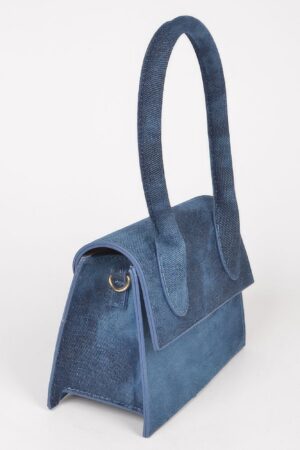 Denim Top Handle Crossbody Bag