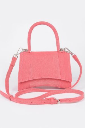 Denim Top Handle Crossbody Bag