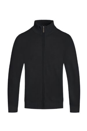 Mens Solid Full Zip Sweater