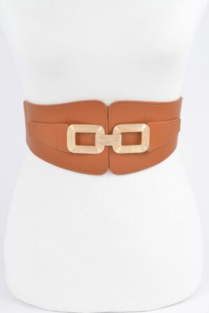 Wide Metal Link Elastic Belt