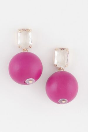 Solid Bead Drop Earrings