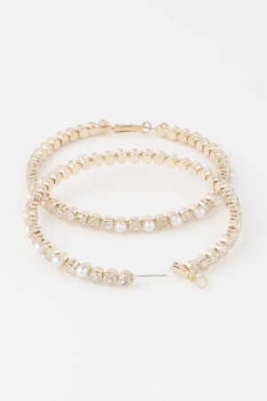 Jewel N Stone Hoop Earrings