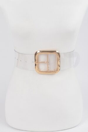 Transparent Metal Buckle Belt