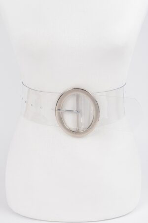 Transparent Round Buckle Belt