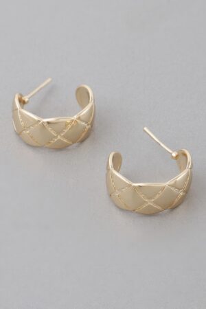 Diamond Cut Hoop Earrings