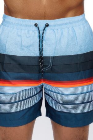 Blue Stripes Swim Shorts