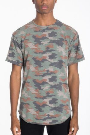 Mens Camo Elongate Scallop Tee T-shirts